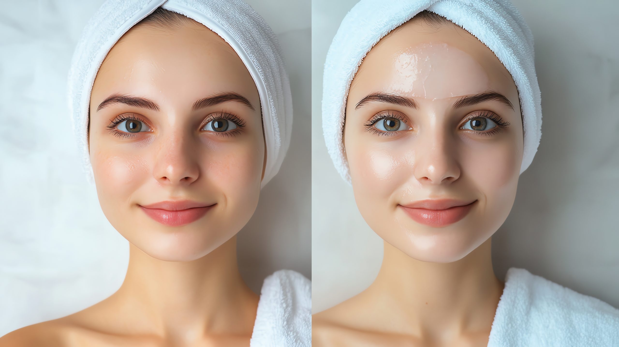 Before and after photos of HydraFacial results